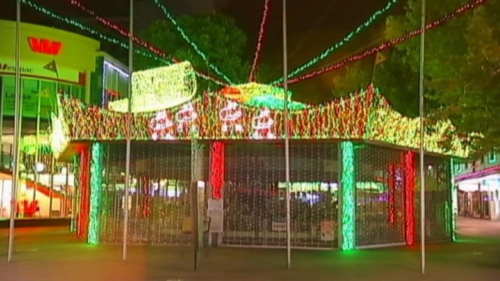 PHOTO: Australian David Richards in Canberra has created a Christmas light display that earned a Guinness World Records title for the largest image made of LED lights.