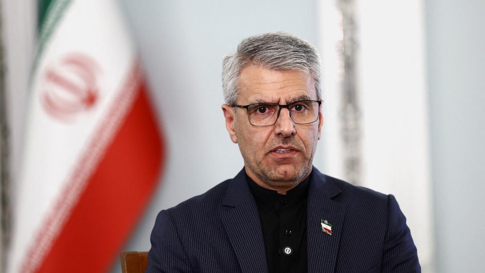PHOTO: Iran's Foreign Ministry spokesperson Esmaeil Baghaei speaks during an interview in Tehran, Iran, pn April 5, 2026.
