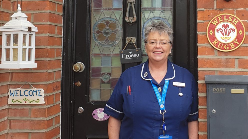 PHOTO: A 58-year-old retired matron from Portsmouth, United Kingdom, Bev Vaughan is one of an estimated 20,000 former or retired members of the NHS who are returning to work to help alleviate the strains that coronavirus has put on hospitals.