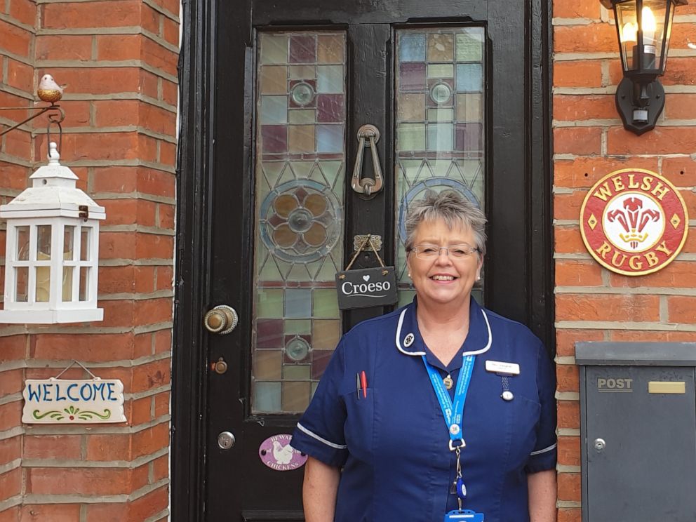 PHOTO: A 58-year-old retired matron from Portsmouth, United Kingdom, Bev Vaughan is one of an estimated 20,000 former or retired members of the NHS who are returning to work to help alleviate the strains that coronavirus has put on hospitals.