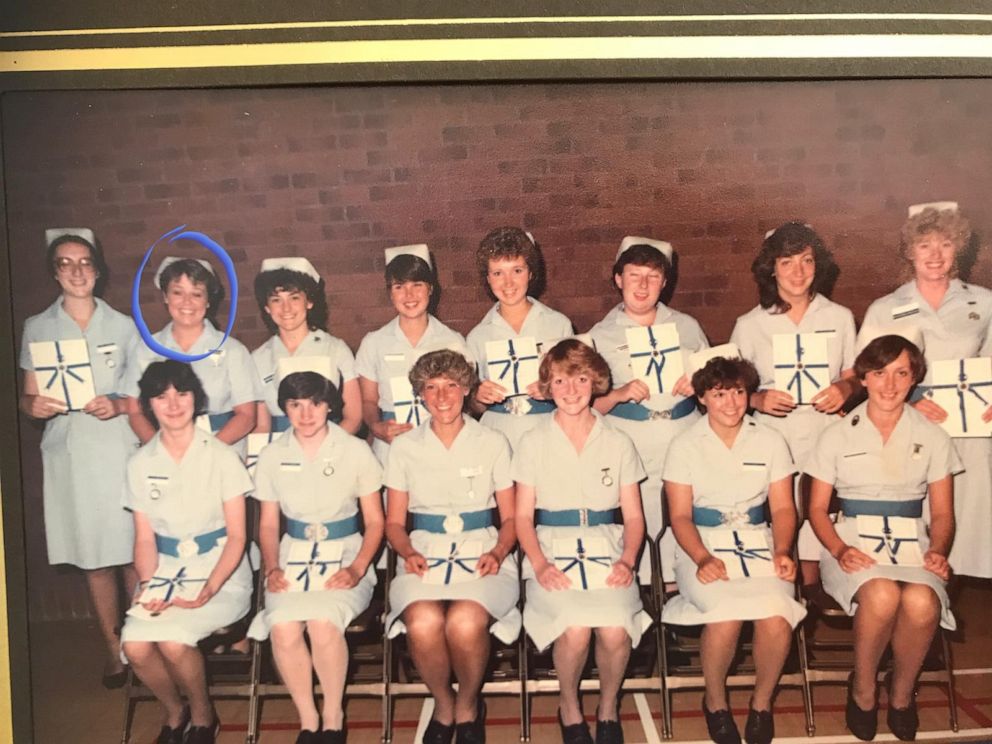 PHOTO: A 58-year-old retired matron from Portsmouth, United Kingdom, Bev Vaughan is one of an estimated 20,000 former or retired members of the NHS who are returning to work to help alleviate the strains that coronavirus has put on hospitals.