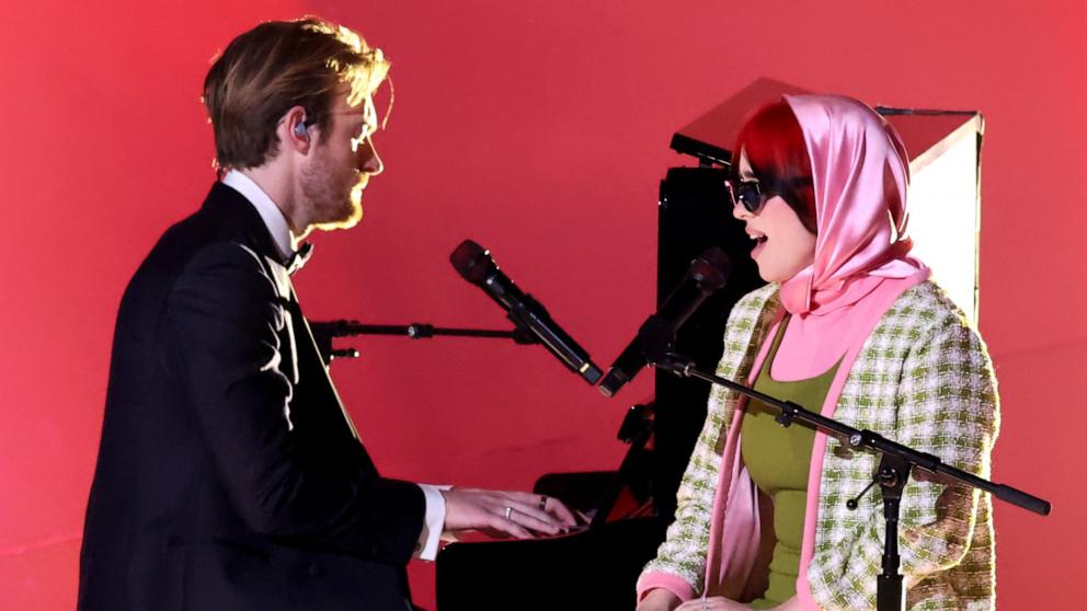 PHOTO: Finneas and Billie Eilish perform onstage during the 66th GRAMMY Awards, Feb. 4, 2024, in Los Angeles.