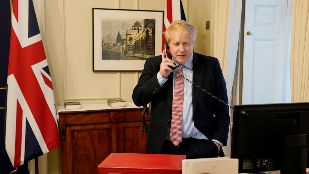 PHOTO: FILE - 5 APRIl 2020: British Prime Minister Boris Johnson has been has been take to the hospital for tests after concerns of continued symptoms from COVID-19. 