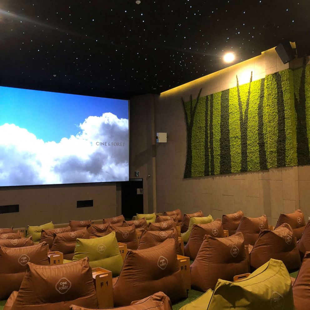PHOTO: CGV, South Korea's largest movie theater chain introduced a forest themed theater in 2018. Seoul, South Korea. May 8 2019. 