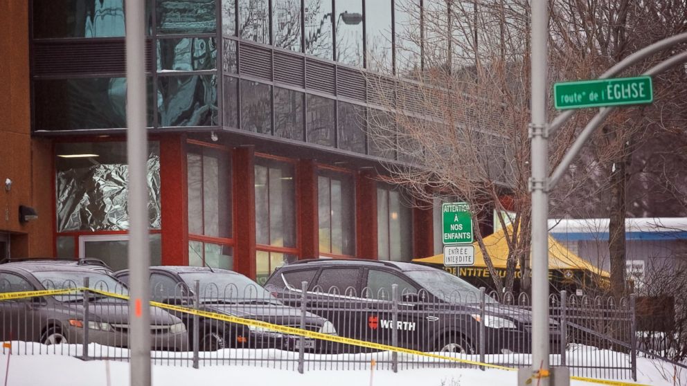 PHOTO: An exterior view of the The Quebec Mosque where two gunmen opened fire during evening prayers, on Jan. 30, 2017, killing six people and injuring eight others, at the Quebec Islamic Cultural Centre in Quebec City, Quebec, Canada, Jan. 29, 2017.