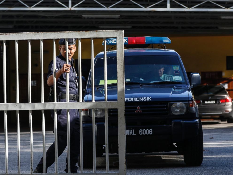 PHOTO: A forensic vehicle leaves the Forensic Department of the Kuala Lumpur General Hospital in Kuala Lumpur, Malaysia, Feb. 16, 2017.