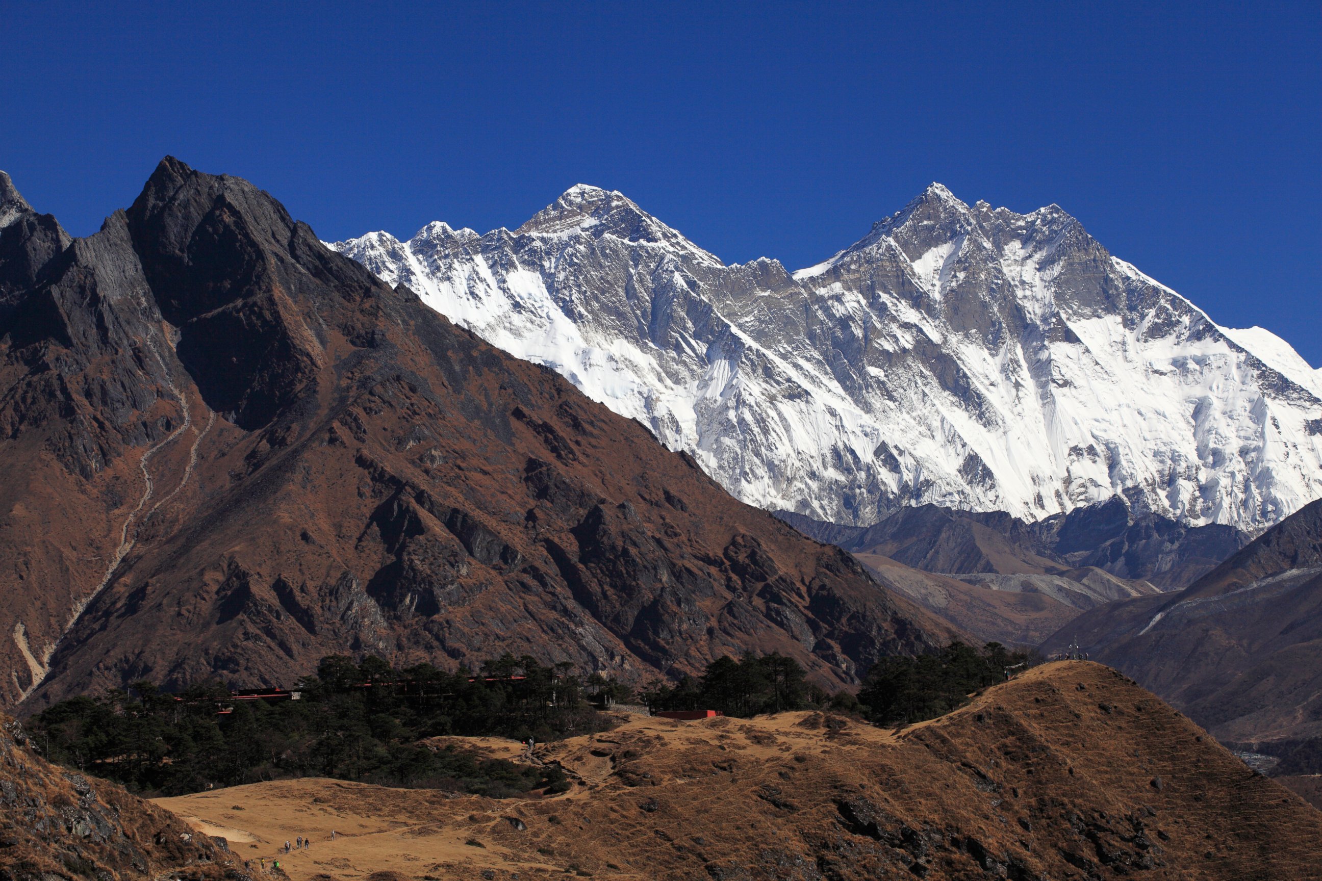 PHOTO: A view of Mount Everest and Ama Dablam from Sagarmatha National Park, Oct 30, 2012, Nepal.