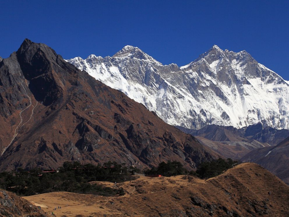 PHOTO: A view of Mount Everest and Ama Dablam from Sagarmatha National Park, Oct 30, 2012, Nepal.