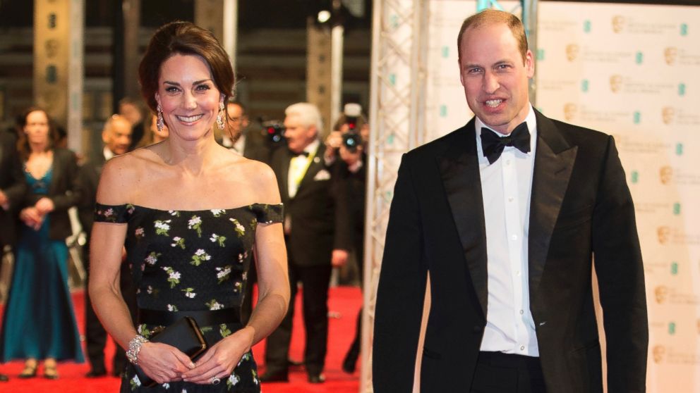 Prince William, and Kate, Duchess of Cambridge, attend the BAFTA British Academy Film Awards at the Royal Albert Hall in London, Feb. 12, 2017.
