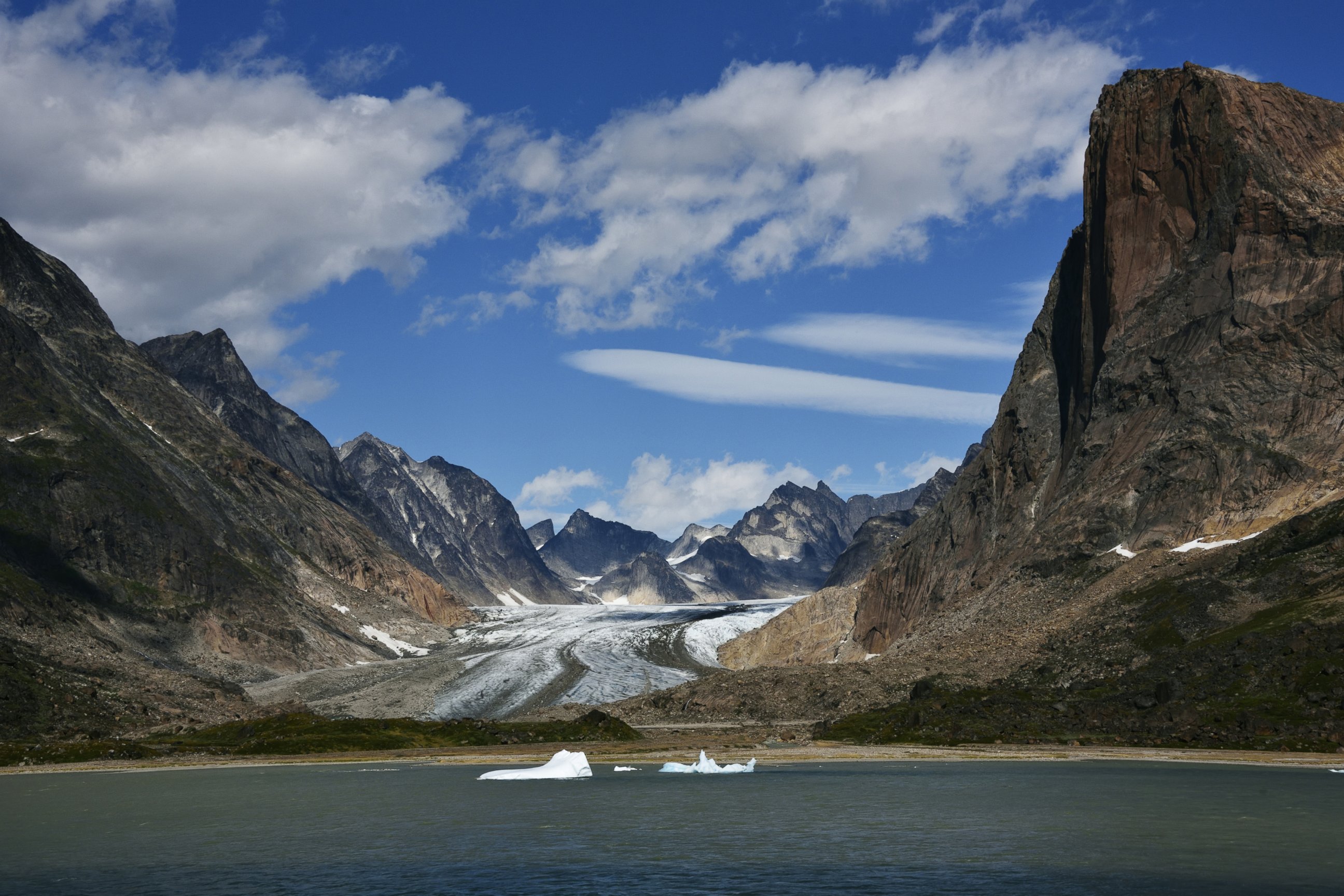 PHOTO: A Greenland glacier melts into the fjords in this undated stock photo.