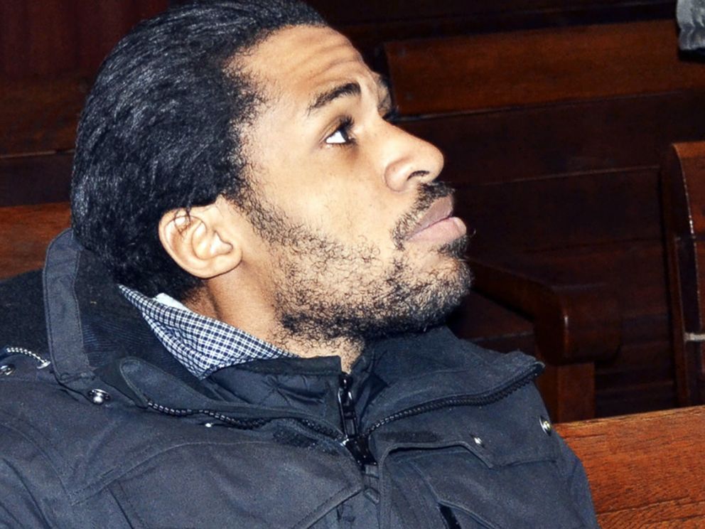 PHOTO: French citizen Fritz-Joly Joachin, 29, sits inside the courtroom before his trial in the town of Haskovo, Bulgaria, Jan. 12, 2015.