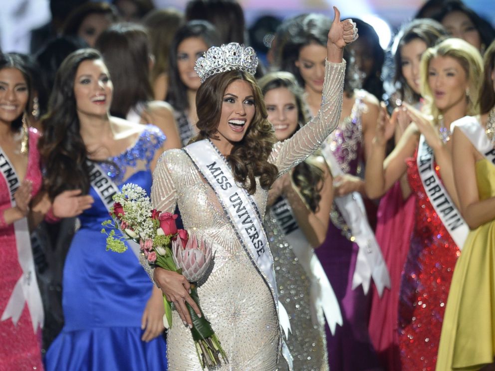 PHOTO: Miss Venezuela Gabriela Isler celebrates with her crown during the 2013 Miss Universe competition in Moscow on Nov. 9, 2013.
