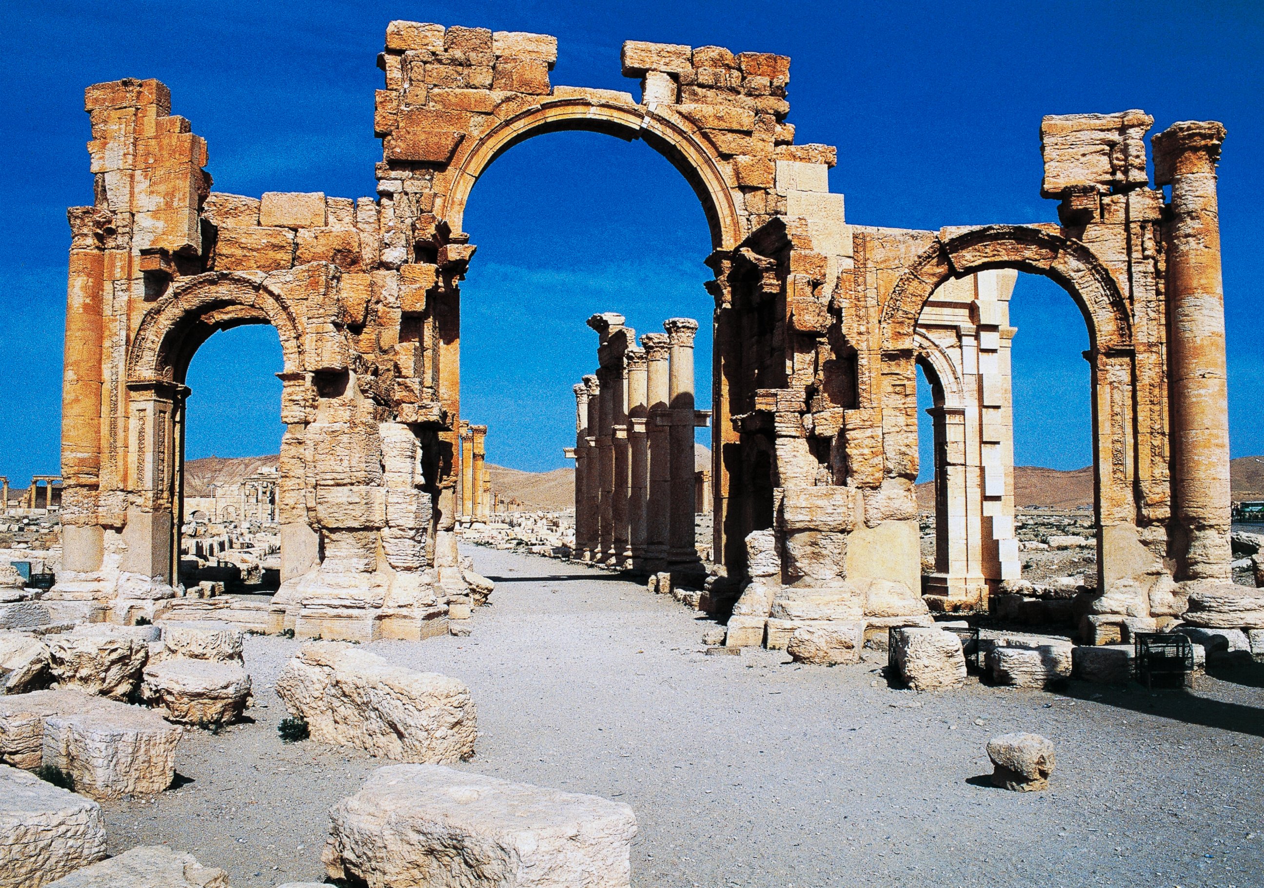 PHOTO: The Triumphal Arch of Septimius Severus in Palmyra (Unesco World Heritage List, 1980), Syria, shown in this undated photo.