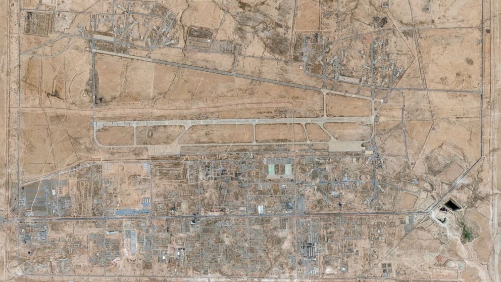 DigitalGlobe satellite imagery of the Qayyarah Airfield West.  Qayyarah Airfield West is a former Iraqi Air Force base in the Qayyarah sub-district of Mosul District in northern Iraq.  