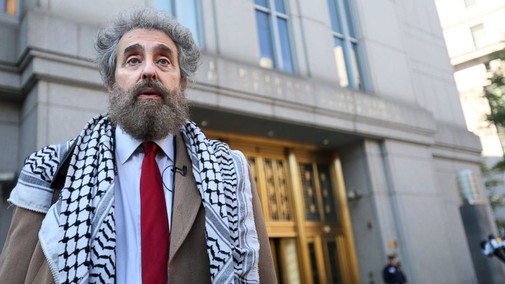 Stanley Cohen, one of the defense lawyers for Osama bin Laden's son-in-law and former spokesman of Al-Qaeda Sulaiman Abu Ghaith, speaks to media in front of the federal courthouse in New York in this Sept. 23, 2014 file photo. 