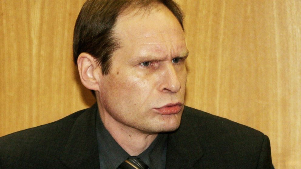 PHOTO: Self-confessed cannibal Armin Meiwes sits in the courtroom, Jan. 12, 2006 in Frankfurt, as prosecutors sought a murder conviction for him after he killed and ate an apparently willing victim he met on the Internet in 2001.