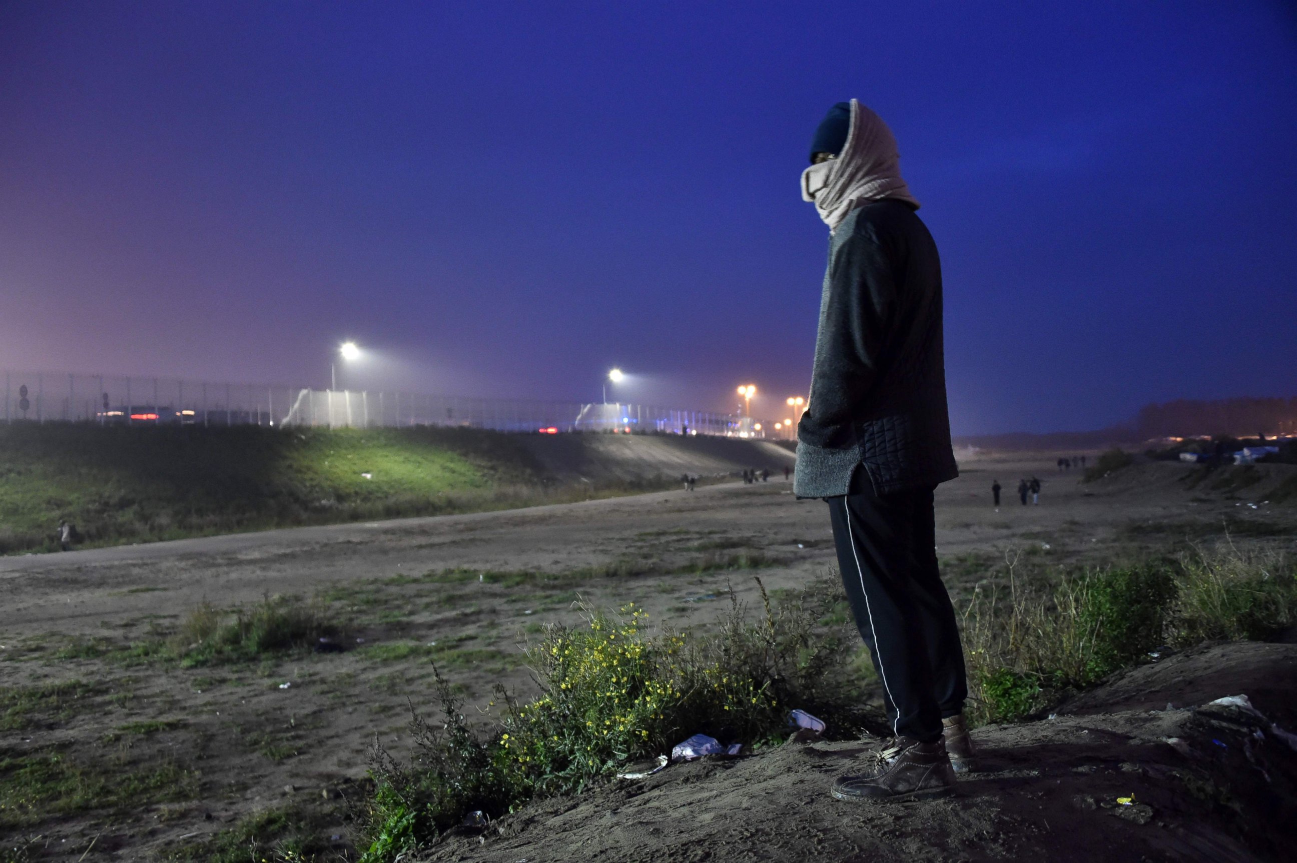 PHOTO: A migrant at the "Jungle" migrant camp in Calais, northern France, Oct. 24, 2016, as a major three-day operation is planned to clear the camp of its estimated 6,000-8,000 occupants.