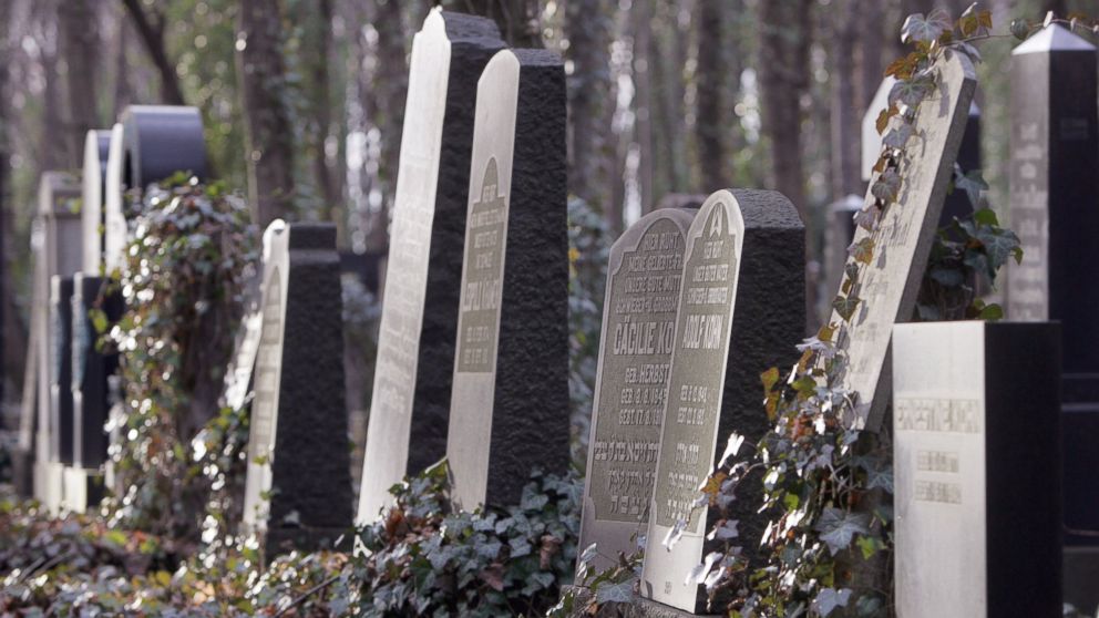 Tombstones stand in Berlin's Jewish cemetery in Weissensee.