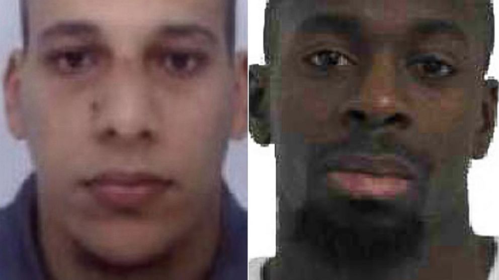 Cherif Kouachi, left, and Amedi Coulibaly, right, are pictured in images distributed by Direction centrale de la Police judiciaire. 
