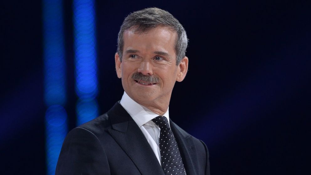 PHOTO: Retired Astronaut Chris Hadfield on stage at the 2014 Juno Awards held at the MTS Centre on March 30, 2014 in Winnipeg, Canada.  