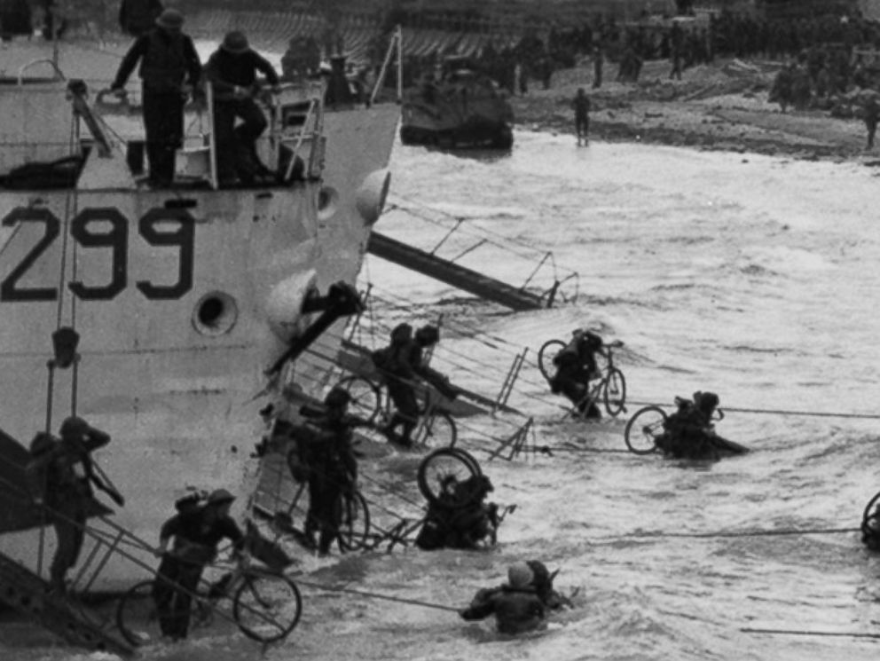 PHOTO: The D-Day invasion of German-occupied France on the beach of Normandy, June 6, 1944, during World War II.