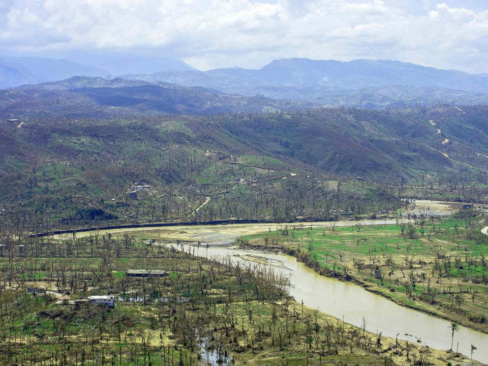 PHOTO: The Riviere Grande Anse near the city of Jeremie, in the Grande Anse Department of western Haiti that was hit hard during Hurricane Matthew is seen, Oct. 10, 2016 .