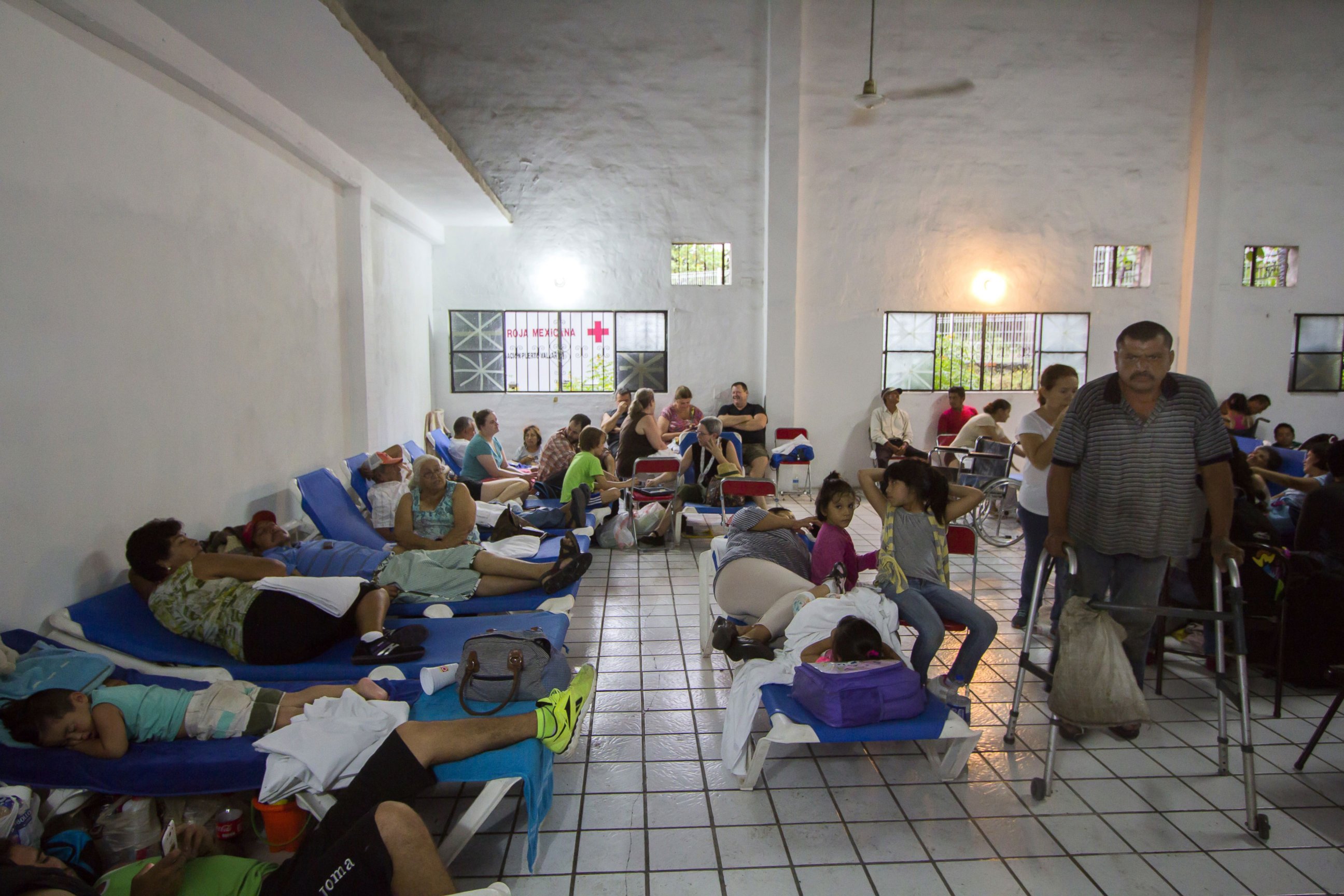 PHOTO: Evacuees remain at a shelter in Puerto Vallarta, Mexico on ...