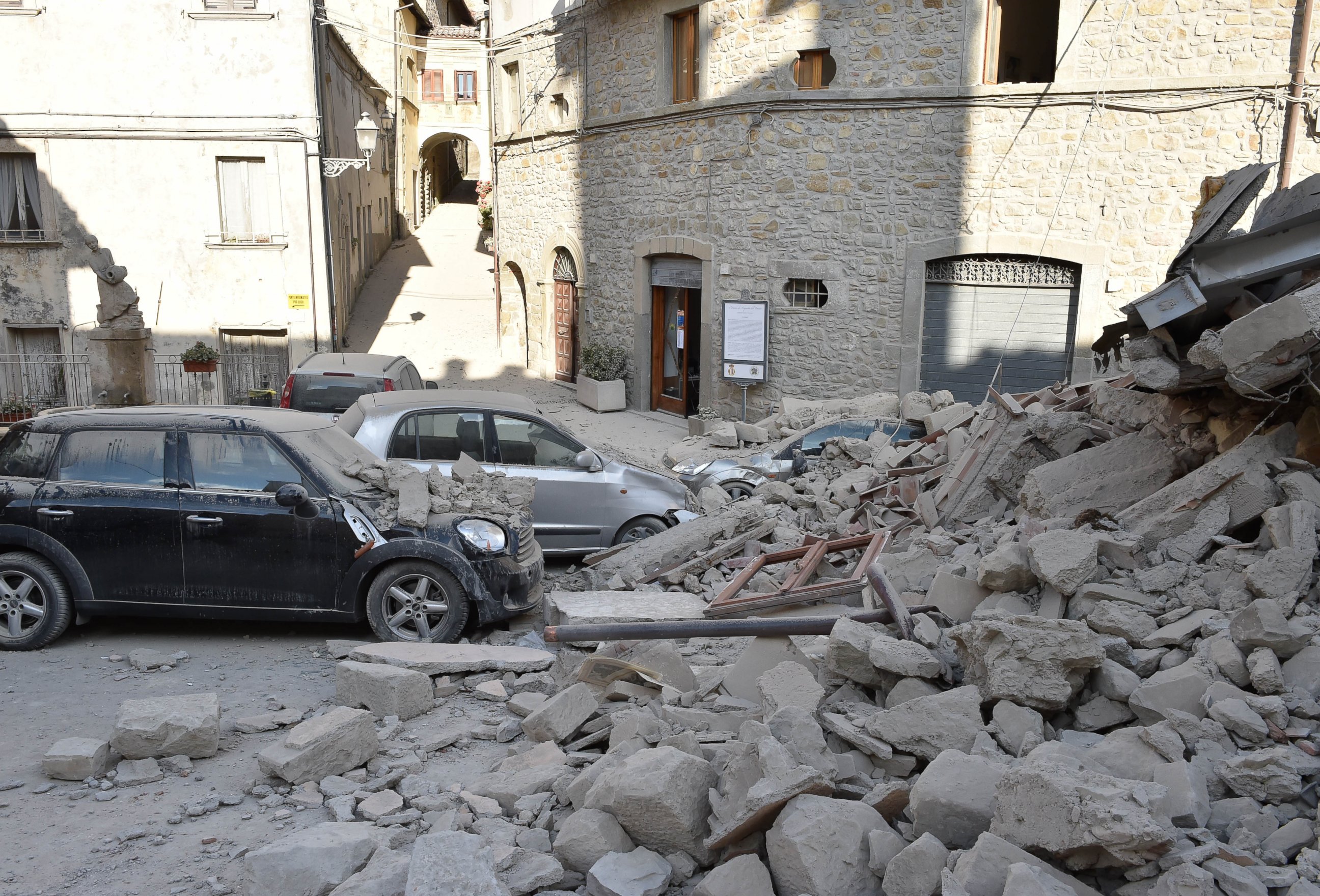 PHOTO: A view of buildings damaged by the earthquake, Aug. 24, 2016 in Arquata del Tronto, Italy.