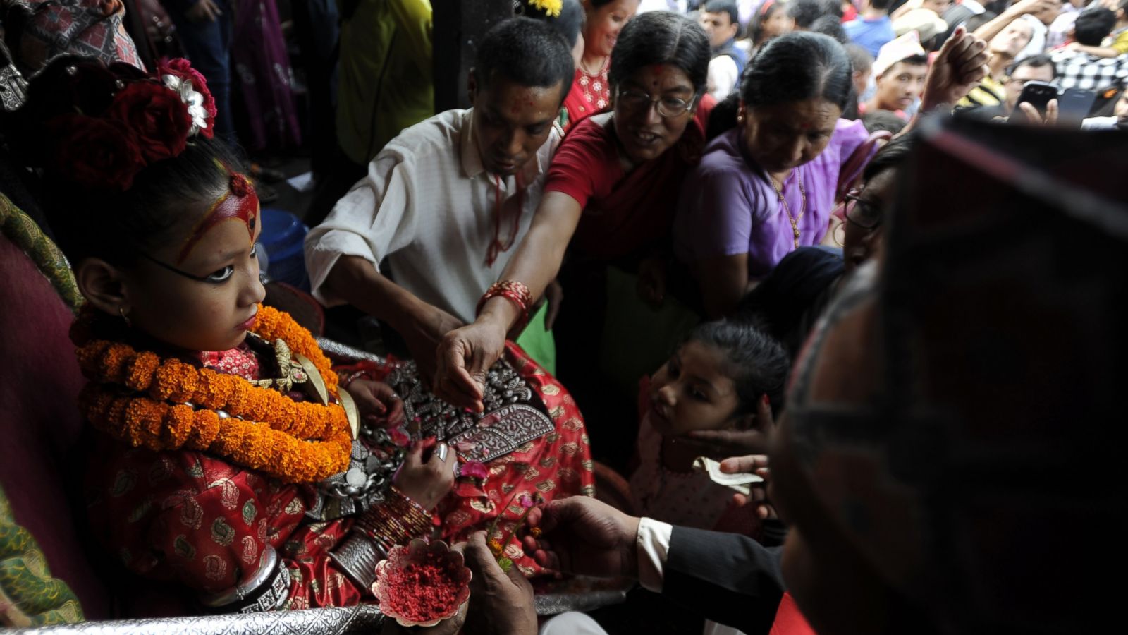 This 7-Year-Old Nepali Girl Is Worshipped as a Living Goddess on Earth -  ABC News