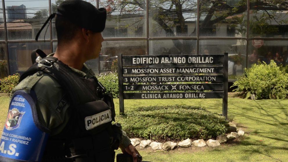 PHOTO: A policeman stands guard outside Mossack Fonseca headquarters at Panama City, April 13, 2016.  The Panama Papers leaked from the law firm revealed how the world's wealthy and powerful used offshore companies to stash assets. 