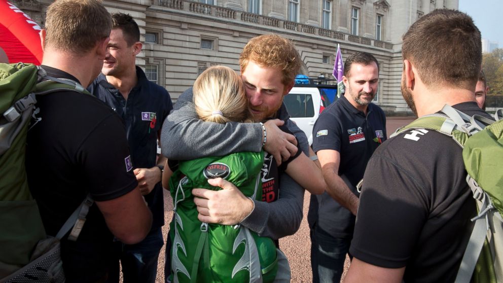 See Prince Harrys Emotional Moment With Us Marine Kirstie Ennis Abc News