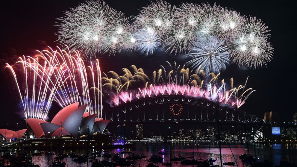 sydney new years fireworks hd 2017