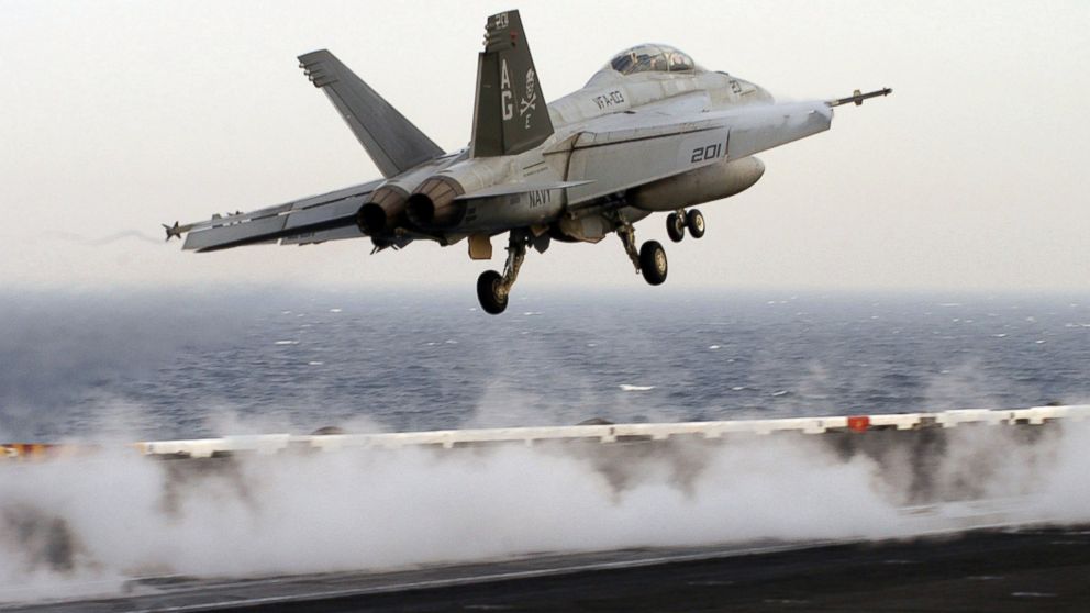 PHOTO: An F/A-18F Super Hornet launches from the flight deck of Nimitz-class aircraft carrier USS Dwight D. Eisenhower  in the Persian Gulf in this March 27, 2007 file photo.