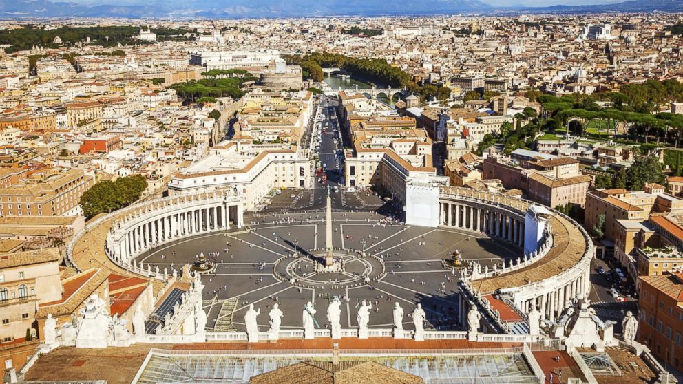 Aerial view of Vatican City.