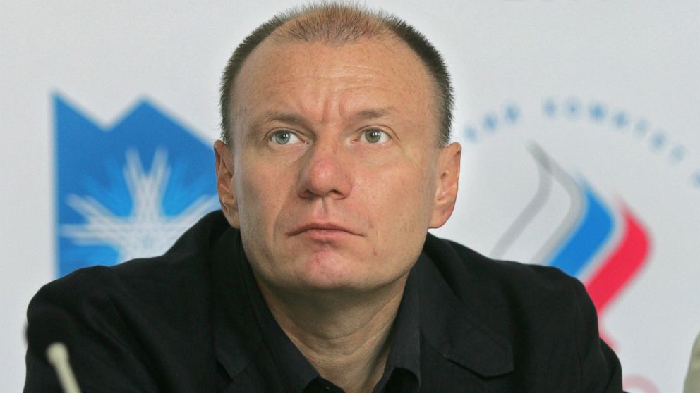 PHOTO: Vladimir Potanin appears at a news conference held after the announcement of russia's black sea resort of sochi as candidate city to host the 2014 winter games, June 2006.