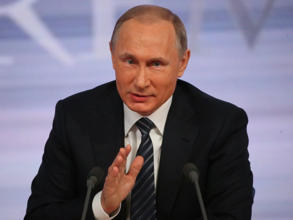 PHOTO:Russian President Vladimir Putin speaks during his annual press conference on December 17, 2015 in Moscow.
