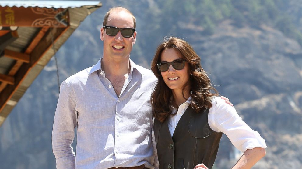 PHOTO: Prince William, Duke of Cambridge and Catherine, Duchess of Cambridge take a walk to the Tiger's Nest Monastery on the second day of a two day visit to Bhutan, April 15,  2016 in Paro, Bhutan.