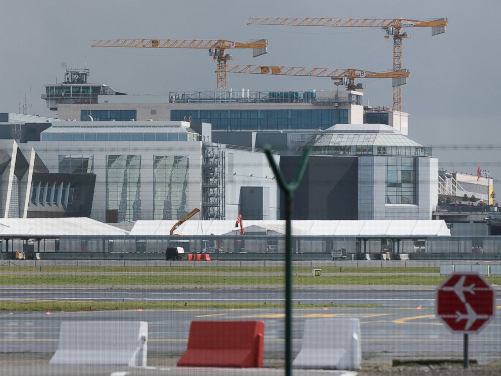 PHOTO: A picture taken on March 29, 2016 shows tents at Zaventem Airport in Brussels.