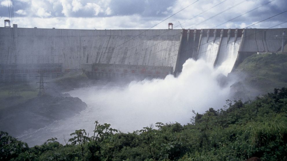 The Guri Dam in the State of Bolivar, Venezuela. 