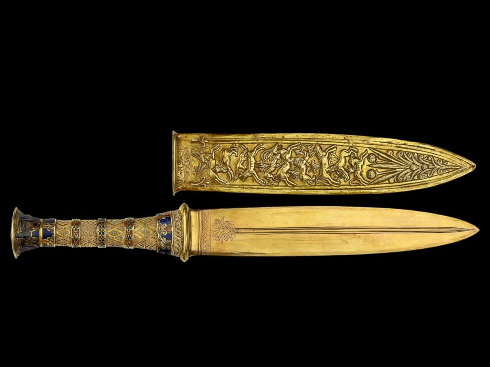 PHOTO: This solid gold dagger was found next to the iron blade.