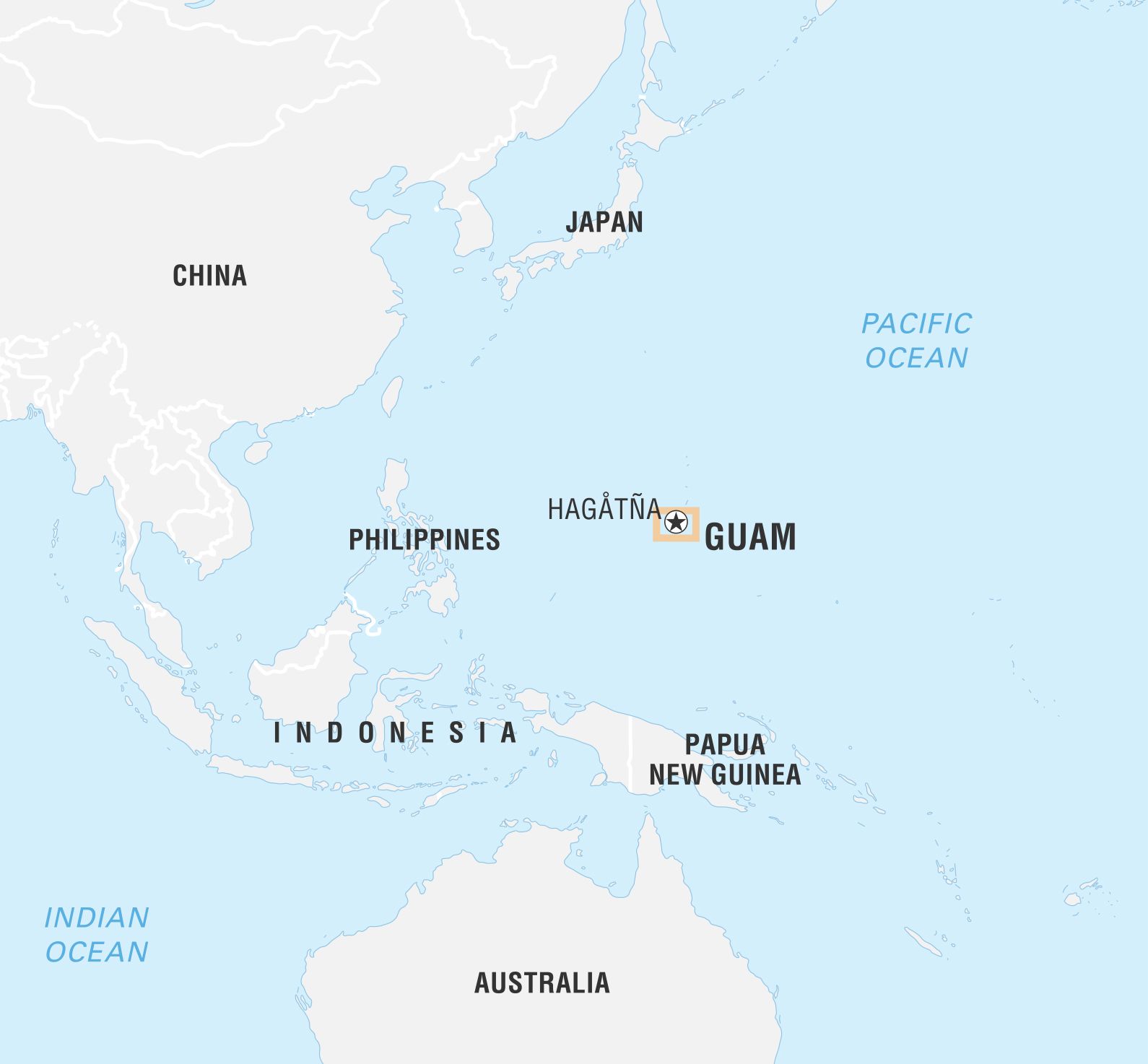 PHOTO: A map of Guam. 