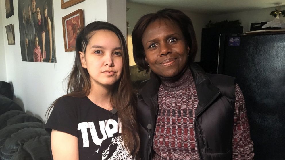 PHOTO: ABC News' Deborah Roberts is pictured with Shelly Chartier, the so called "Ghost of Easterville" - a woman who had engineered a stunningly complex catfishing scheme ensnaring an NBA superstar and a social media princess. 