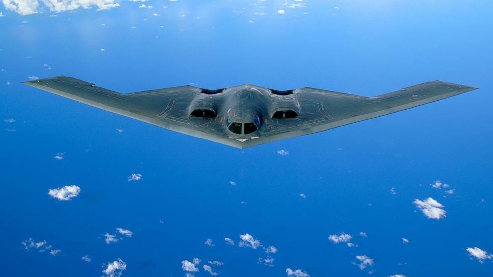 PHOTO: A B-2 Spirit soars after a refueling mission over the Pacific Ocean, May 30, 2006.