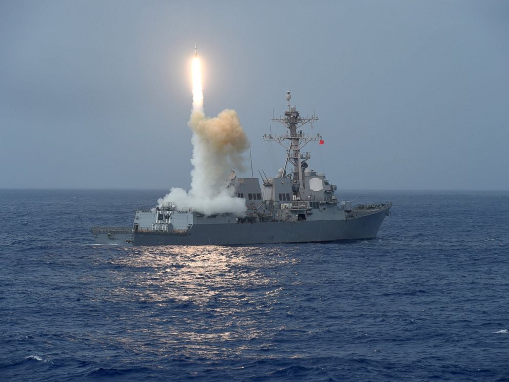 PHOTO: A missile is launched from the aft missile deck of the forward-deployed Arleigh Burke-class guided-missile destroyer USS Fitzgerald (DDG 62) during Multisail 17.