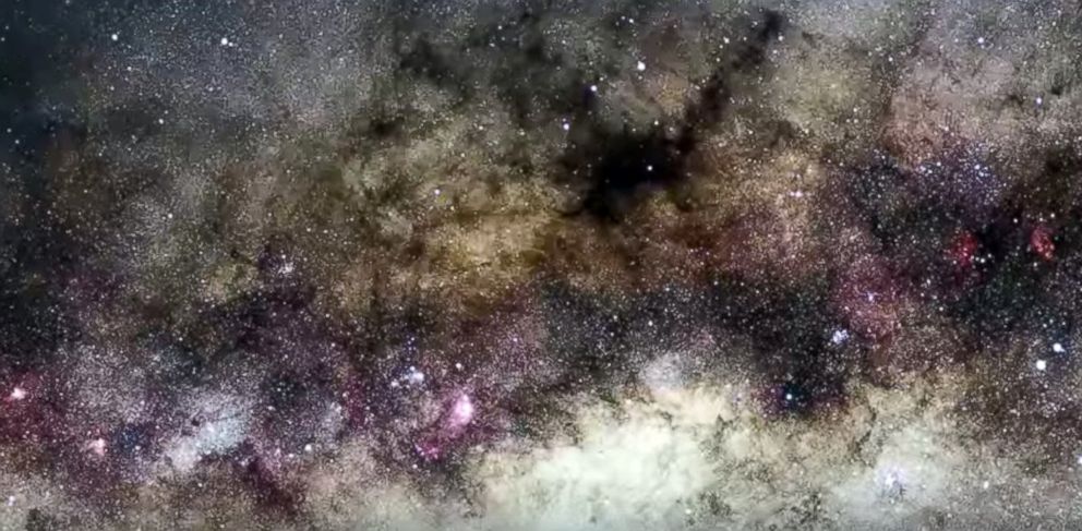 PHOTO: A sequence of images of the Milky Way to the central regions, where many bright star forming regions and star clusters can be seen. The final view is a close-up of the sky around the star cluster Terzan 5 taken with the Hubble Space Telescope.