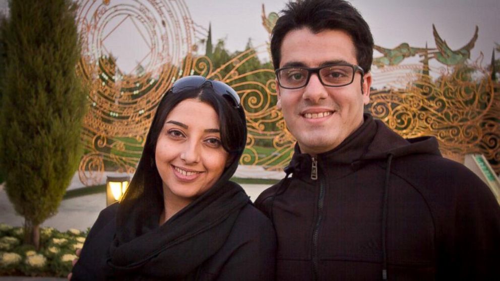 #FacesOfIran:Pegah Roozbeh and Jahangir Hosseinpour. He thinks he doesn't have a nice smile. She disagrees.