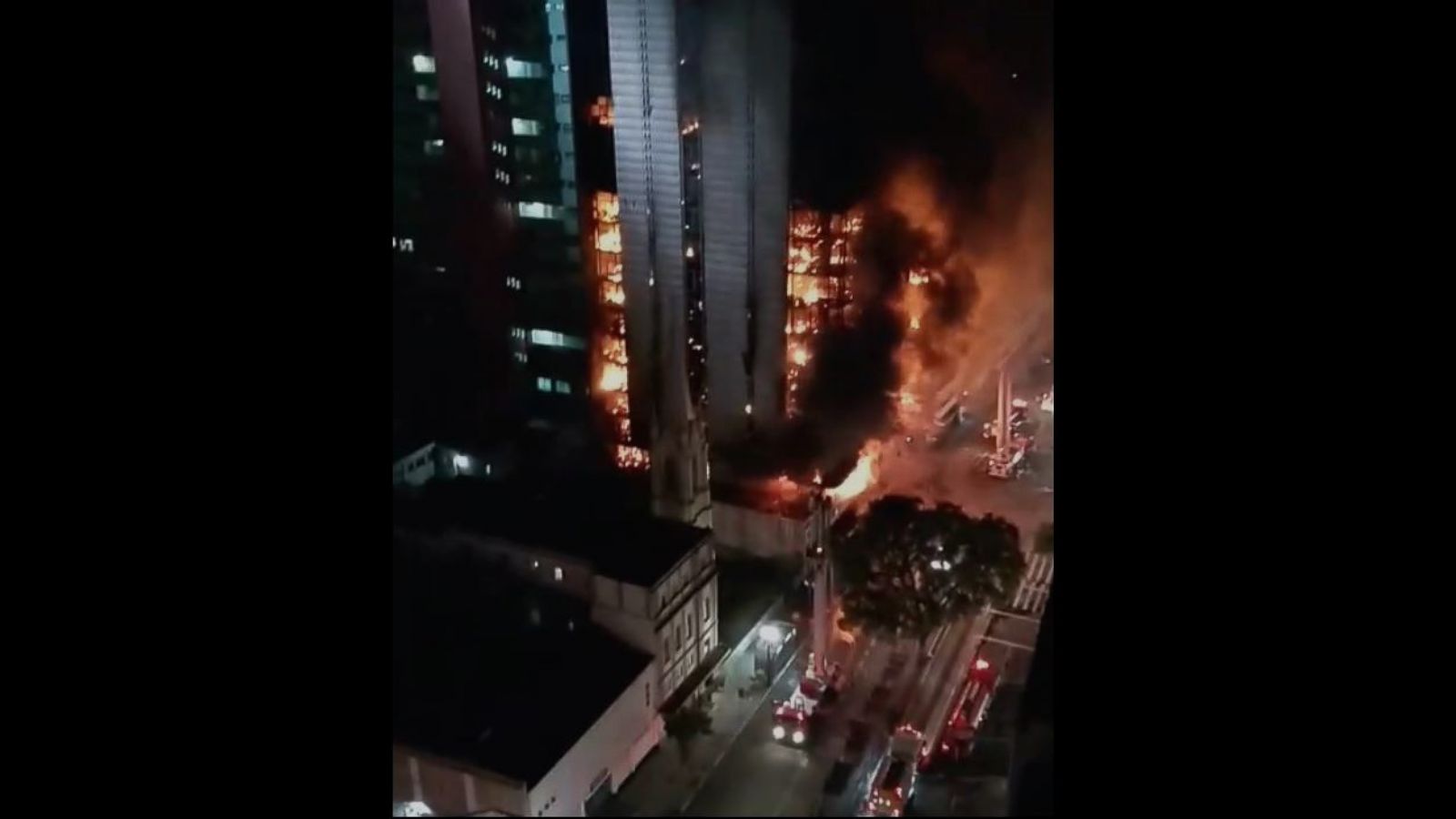 Massive High Rise Fire Causes Building To Collapse In Brazil At Least 1 Dead Abc News