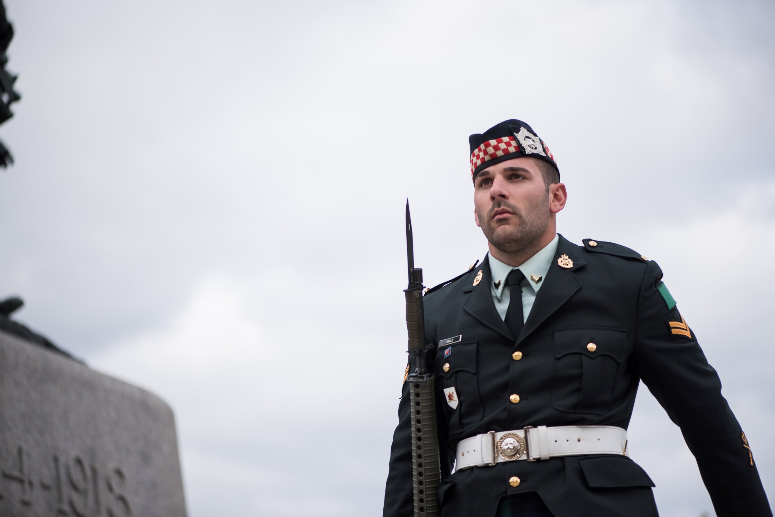 Cpl. Nathan Cirillo, 24, is seen at the National War Memorial in Ottawa, Oct. 19, 2014.