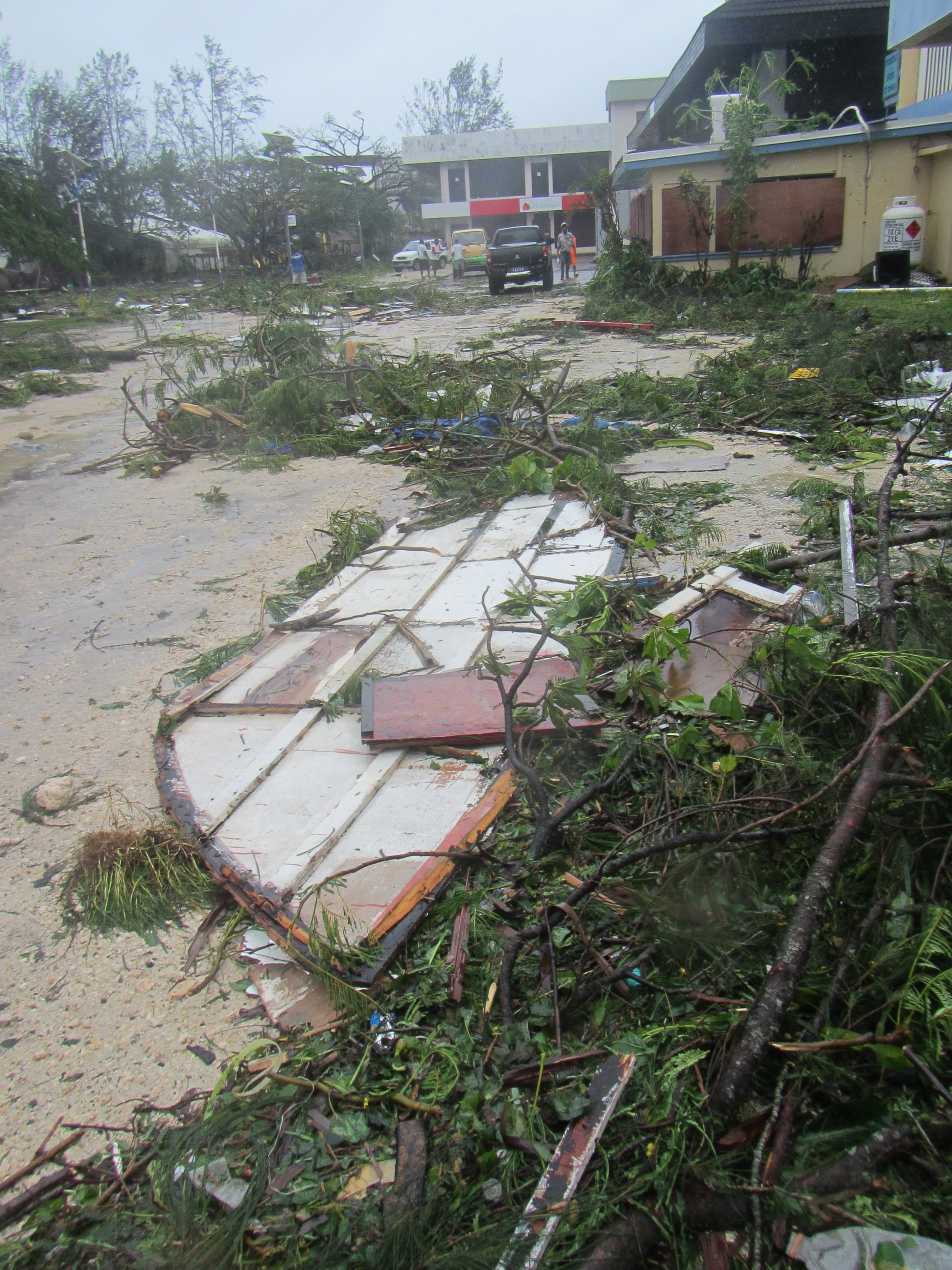 PHOTO: Damage from a tropical cyclone can be seen in Port Vila, Vanuatu, March 14, 2015.