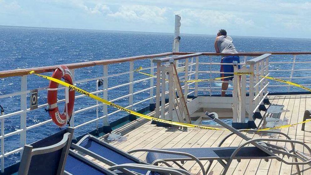 This deck pictured here on cruise ship Carnival Ecstasy is where witnesses allegedly saw a 32-year-old woman jump overboard from on Sept. 6, 2016, around 2:30 a.m. 
